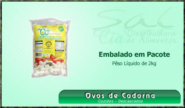 Ovos de Codorna em Conserva